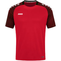 T-Shirt PERFORMANCE rot-schwarz 116 bis 4XL - Damen 34 bis 44